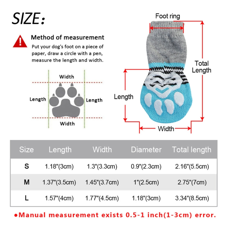 2 pares de zapatos para mascotas, perros, cachorros y gatos, zapatillas, calcetines antideslizantes, lindos para interiores, para perros pequeños, gatos, botas de nieve, calcetines, S, M