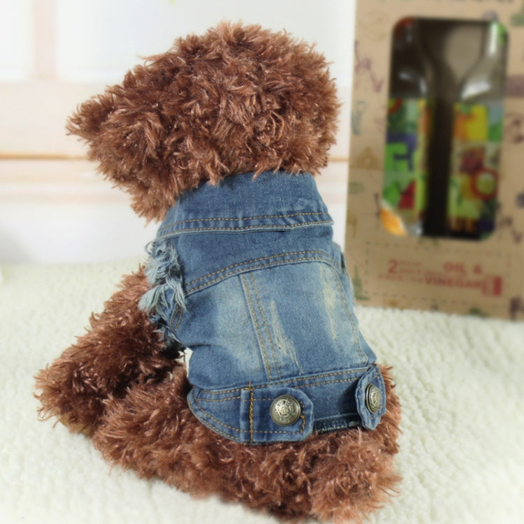 Chaleco pequeño de mezclilla con personalidad Retro, ropa para perros y mascotas, chaqueta para mascotas, L, XL, XS, M