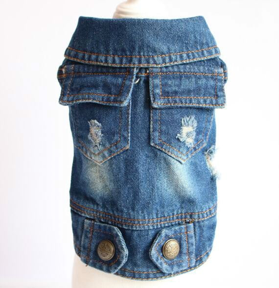 Chaleco pequeño de mezclilla con personalidad Retro, ropa para perros y mascotas, chaqueta para mascotas, L, XL, XS, M