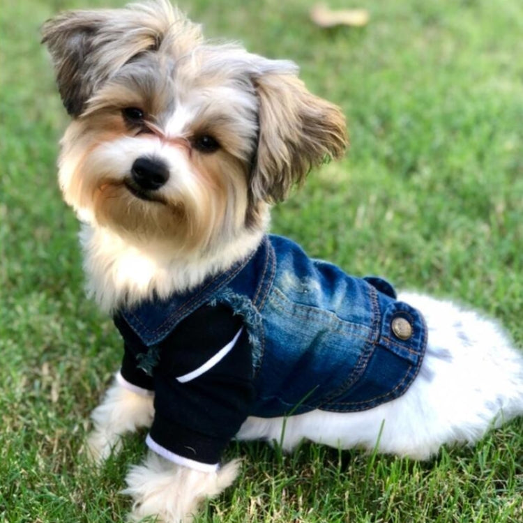 Chaleco pequeño de mezclilla con personalidad Retro, ropa para perros y mascotas, chaqueta para mascotas, L, XL, XS, M