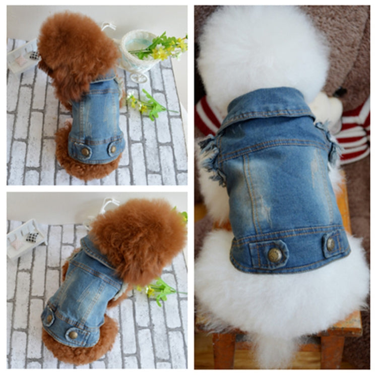 Chaleco pequeño de mezclilla con personalidad Retro, ropa para perros y mascotas, chaqueta para mascotas, L, XL, XS, M