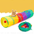 Canal plegable para gatos, rompecabezas de protección ambiental con dragón rodante, juguete para mascotas, túnel para gatos arcoíris, Cat Channel Rolling