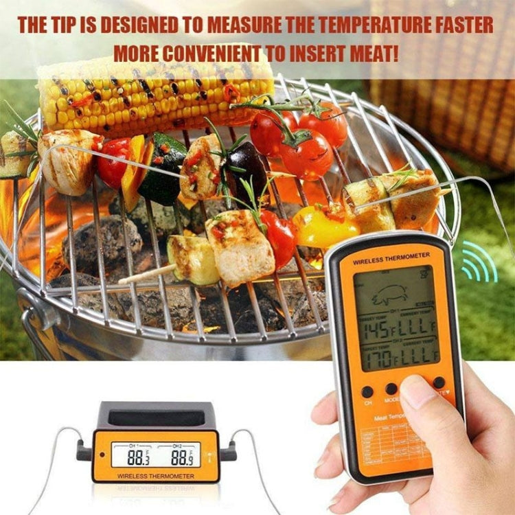 Termómetro remoto inalámbrico para barbacoa, sonda Dual Digital, termómetro para cocinar carne y horno, DTH-106