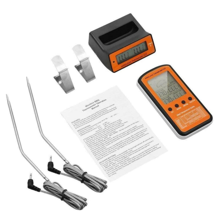 Termómetro remoto inalámbrico para barbacoa, sonda Dual Digital, termómetro para cocinar carne y horno, DTH-106