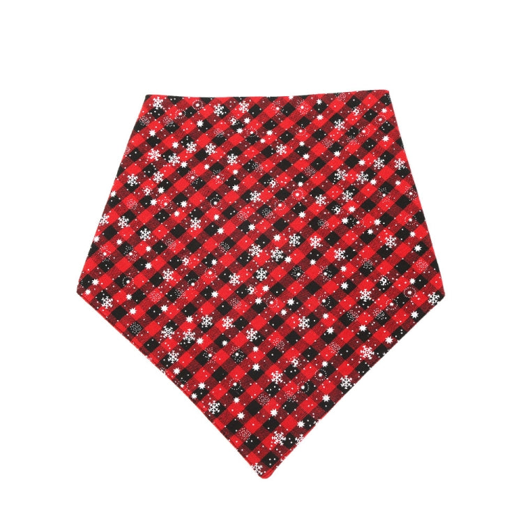 2 uds. Toalla triangular para mascotas, toalla de Saliva para perros con copos de nieve navideños, S, L