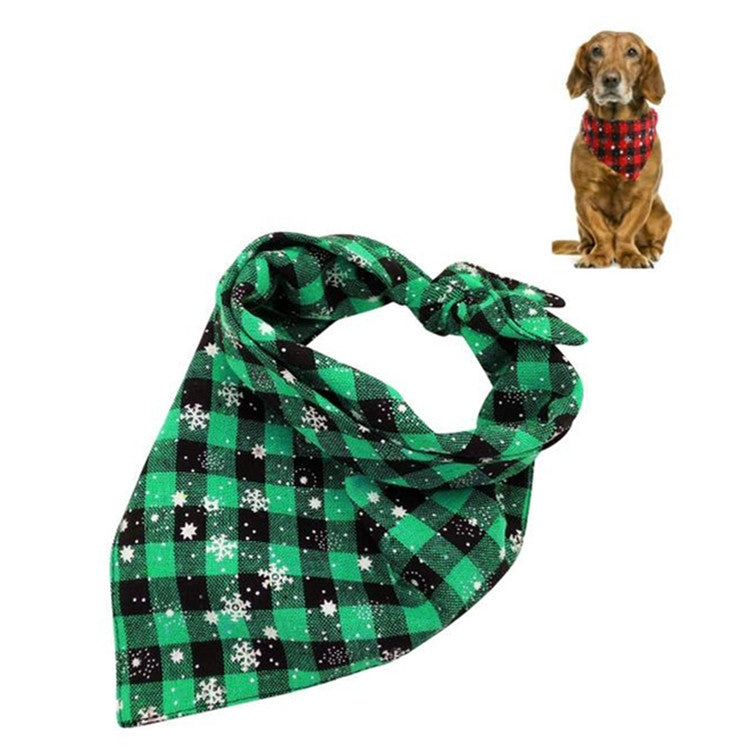 2 uds. Toalla triangular para mascotas, toalla de Saliva para perros con copos de nieve navideños, S, L