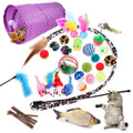 Juguete para gatos, pluma, ratón, divertido canal para gato, bola de Sisal, juguetes molares, 28 in 1 Cat Toy