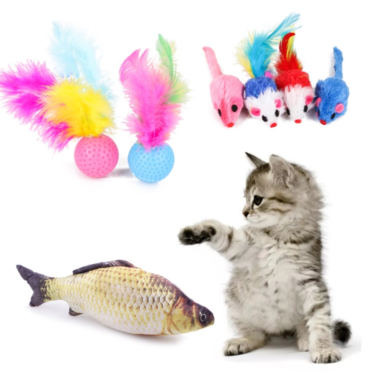 Juguete para gatos, pluma, ratón, divertido canal para gato, bola de Sisal, juguetes molares, 28 in 1 Cat Toy