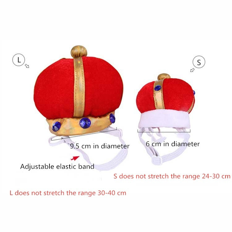 2 uds sombrero de corona para mascotas tocado divertido creativo para perros y gatos, S, L