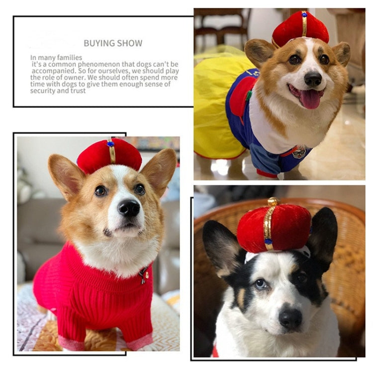 2 uds sombrero de corona para mascotas tocado divertido creativo para perros y gatos, S, L