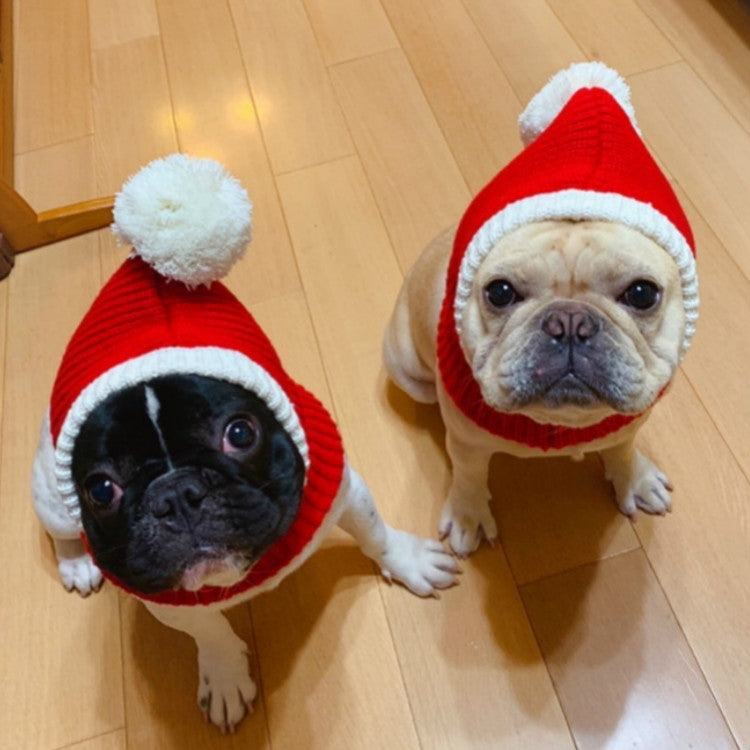 Gorro navideño de lana para otoño e invierno para mascotas, XS, L, XL