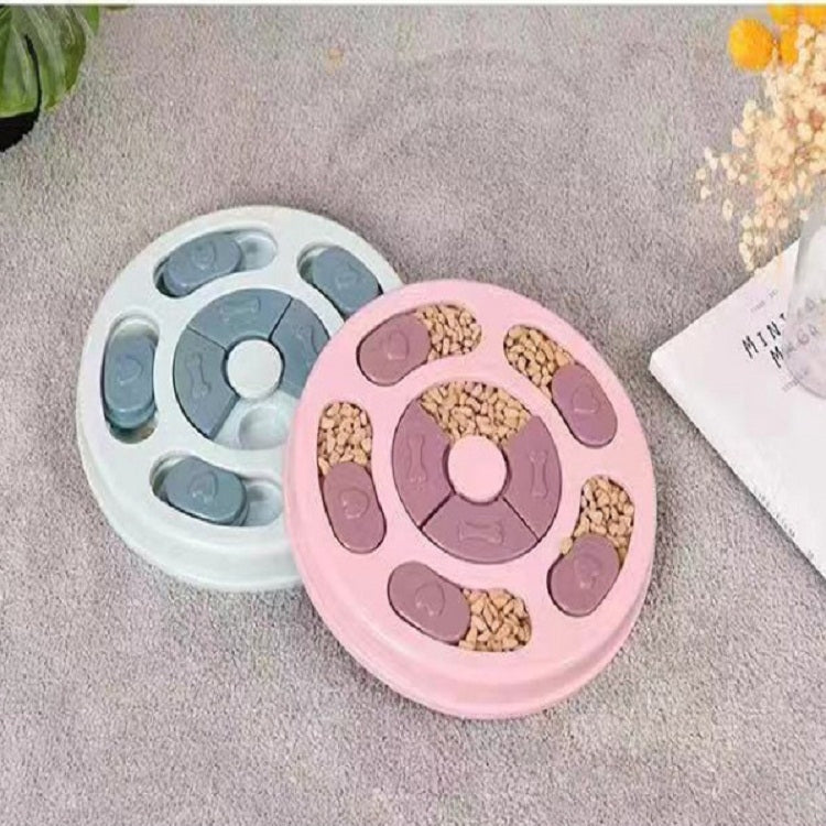 Juguete para mascotas, plato giratorio para comida para perros, rompecabezas para comer, suministros para cuencos para perros antiaplastantes, Round Style, Hexagon Style, Footprint Style