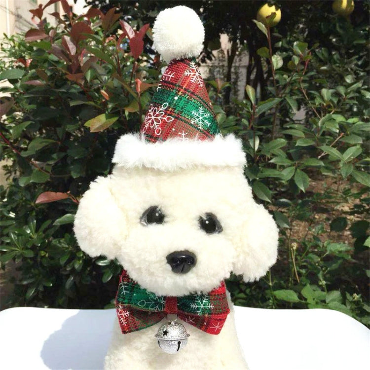 Juego de 2 piezas de sombrero navideño y pajarita para mascotas, accesorios navideños, Bow Tie Set