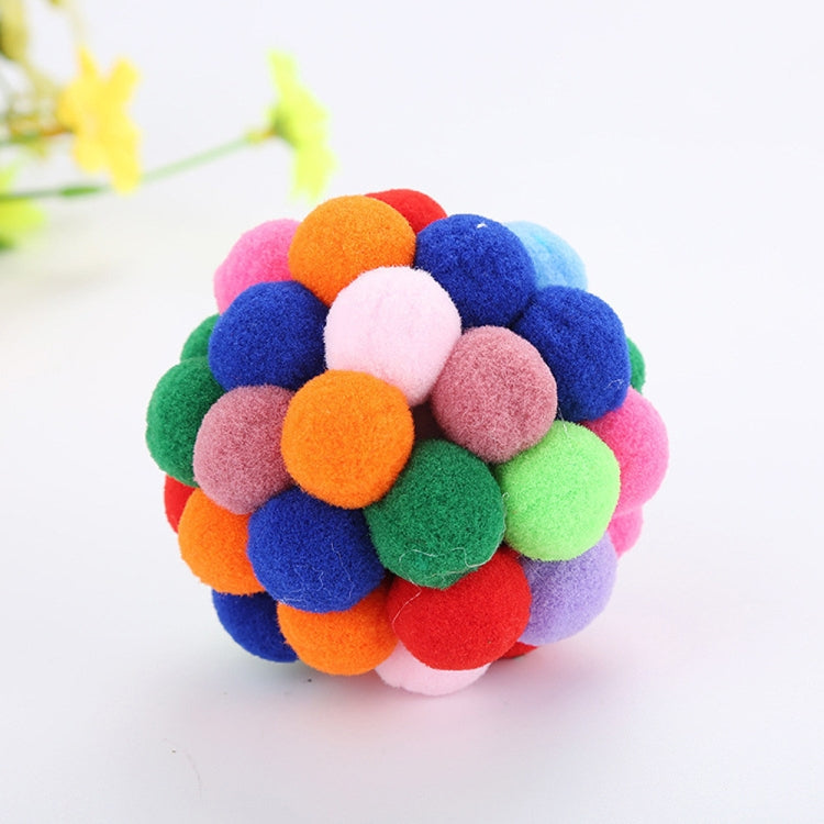 3 PCS colorido hecho a mano campanas gato bola animosa juguete para mascotas, L, M, S