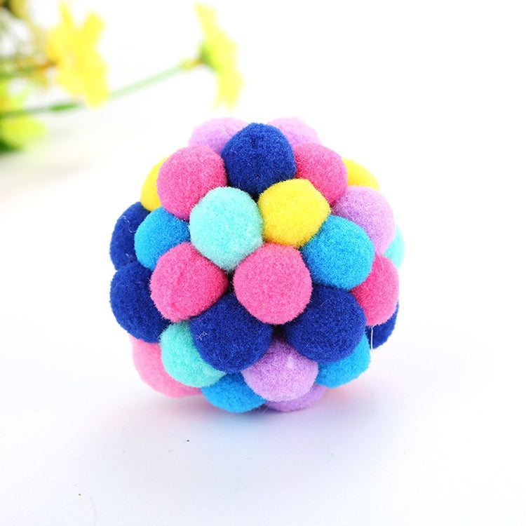 3 PCS colorido hecho a mano campanas gato bola animosa juguete para mascotas, L, M, S