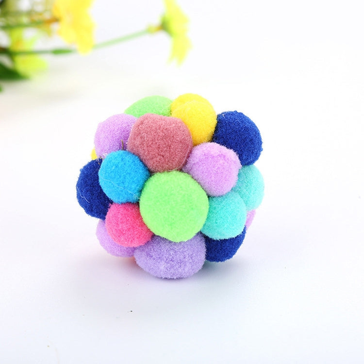 3 PCS colorido hecho a mano campanas gato bola animosa juguete para mascotas, L, M, S