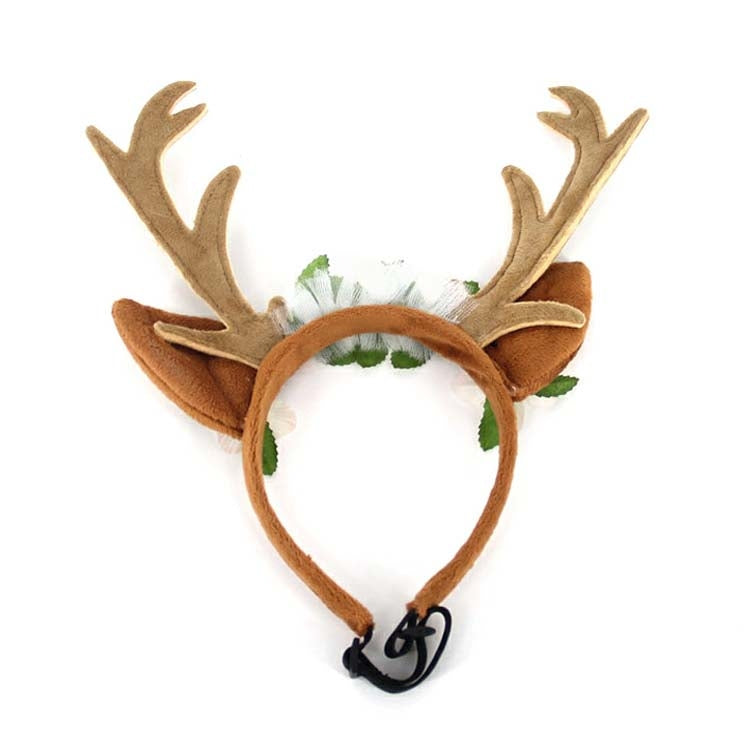 Accesorios navideños para mascotas, horquilla para perro, adorno para gato, diadema de asta navideña, S, M, L