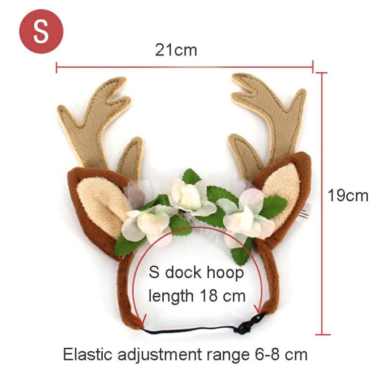 Accesorios navideños para mascotas, horquilla para perro, adorno para gato, diadema de asta navideña, S, M, L
