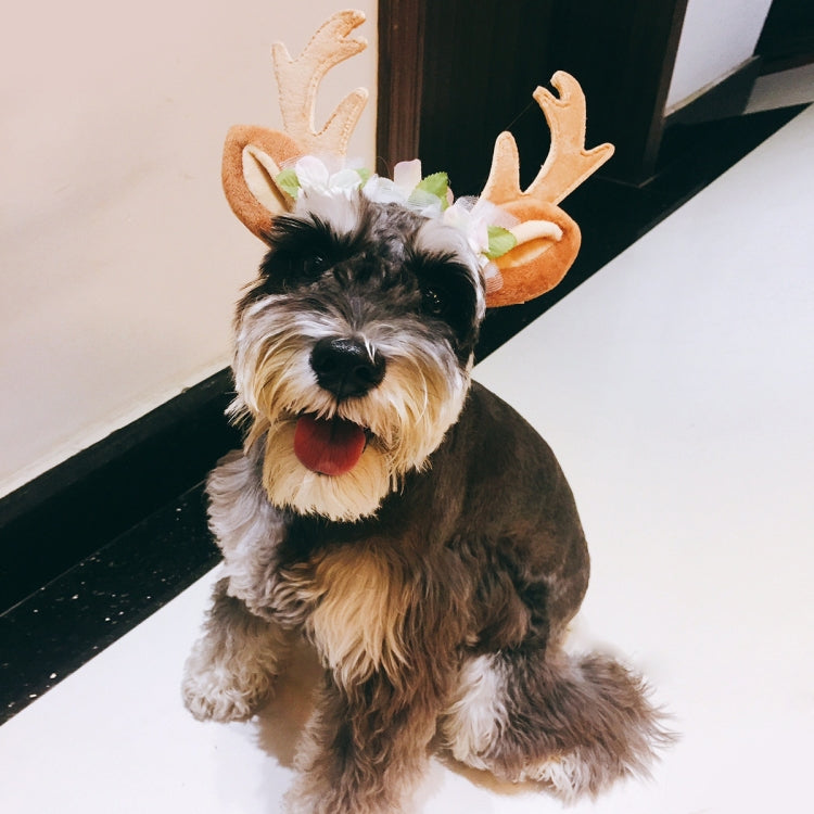 Accesorios navideños para mascotas, horquilla para perro, adorno para gato, diadema de asta navideña, S, M, L
