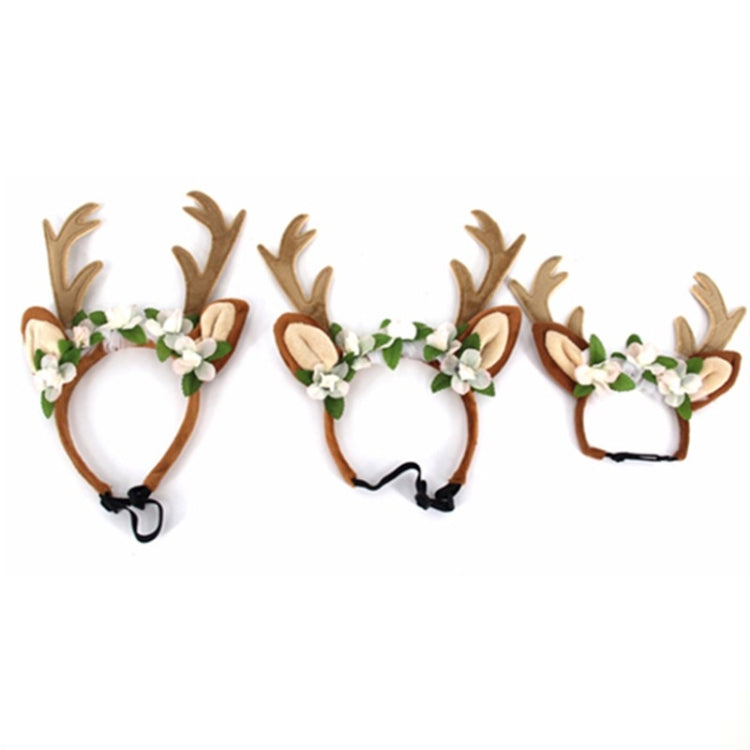 Accesorios navideños para mascotas, horquilla para perro, adorno para gato, diadema de asta navideña, S, M, L