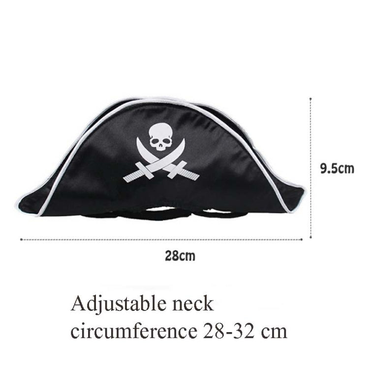 Suministros para mascotas Sombrero de pirata de Halloween Peluca para perros y gatos Sombrero de pirata blanco, White Pirate Hat,