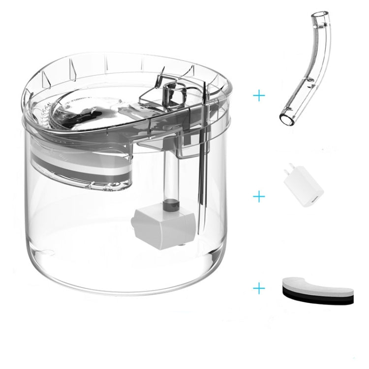 Dispensador de agua eléctrico para mascotas, silencioso y sin fugas, US Plug  Transparent Color, UK Plug Transparent Color, US Plug  Smart Induction Starter, EU Plug Smart Induction Starter
