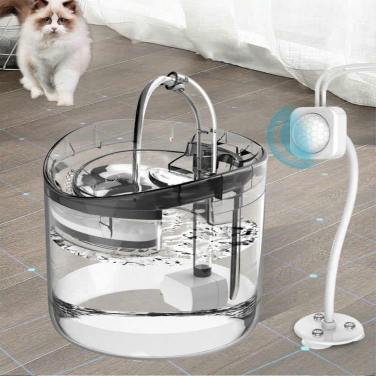 Dispensador de agua eléctrico para mascotas, silencioso y sin fugas, US Plug  Transparent Color, UK Plug Transparent Color, US Plug  Smart Induction Starter, EU Plug Smart Induction Starter