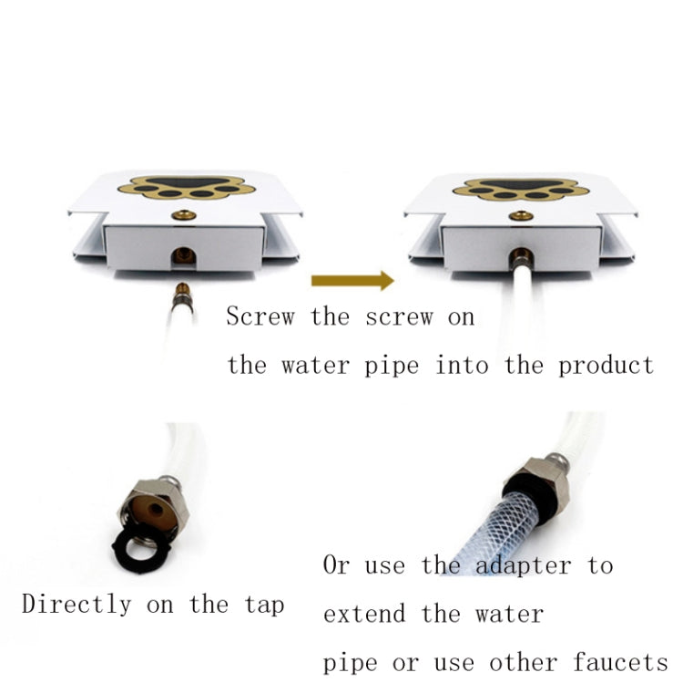 Fuente inteligente para mascotas Fuente para beber automática, Plastic Steel White Paint US Plug, Plastic Steel White Paint UK Plug