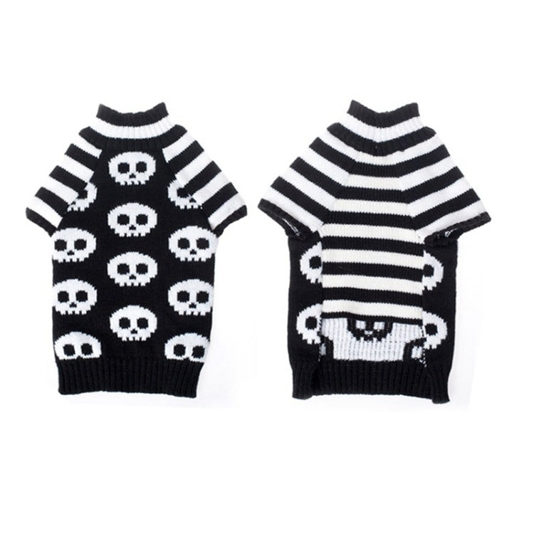 Disfraz de perro y gato con suéter para mascotas con calavera de Halloween, XXS, XS, S, M, L, XL