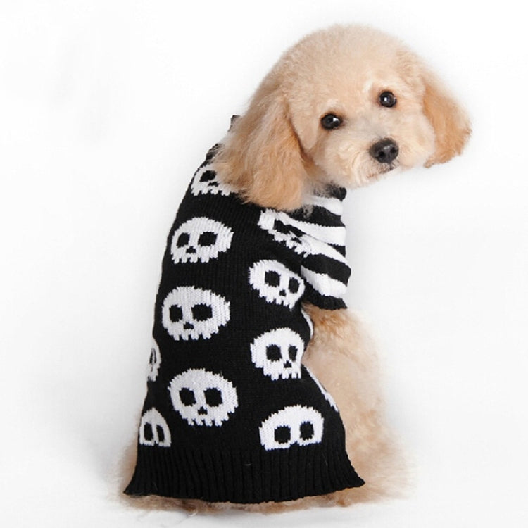 Disfraz de perro y gato con suéter para mascotas con calavera de Halloween, XXS, XS, S, M, L, XL