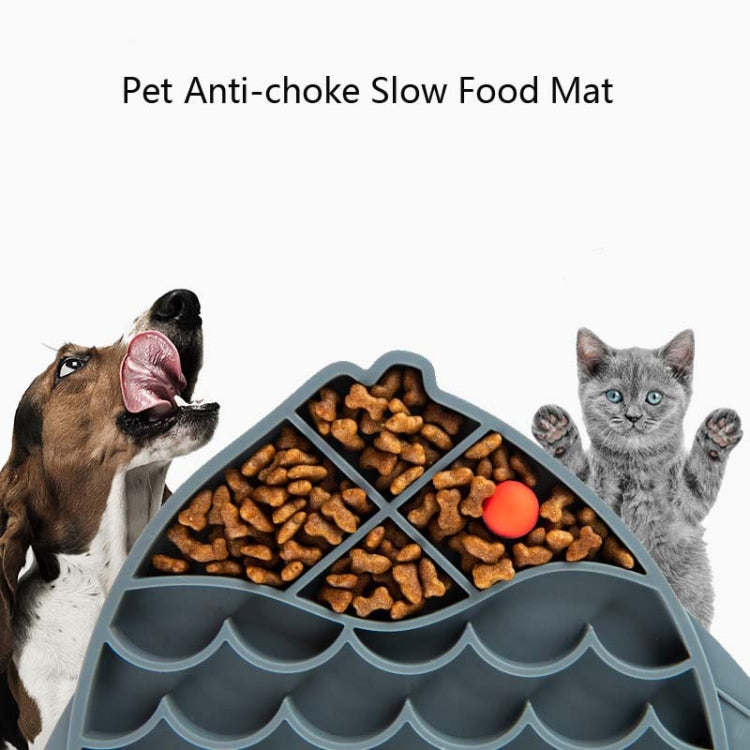 2 uds., alfombrilla de silicona para comida lenta para perros y gatos, cuenco antiestrangulamiento, Fish Type, Claw Type, Flower Type