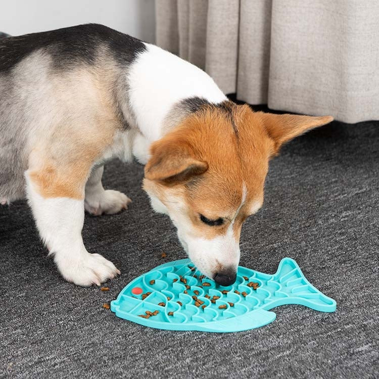 2 uds., alfombrilla de silicona para comida lenta para perros y gatos, cuenco antiestrangulamiento, Fish Type, Claw Type, Flower Type