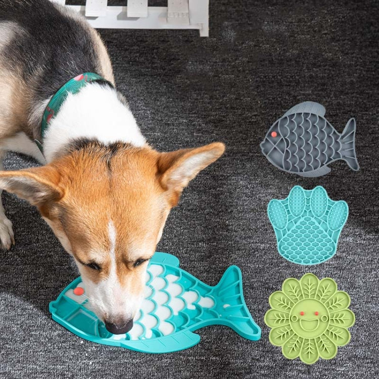 2 uds., alfombrilla de silicona para comida lenta para perros y gatos, cuenco antiestrangulamiento, Fish Type, Claw Type, Flower Type