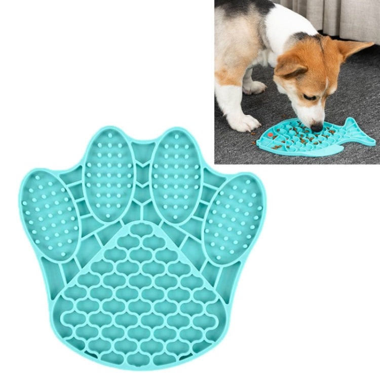 2 uds., alfombrilla de silicona para comida lenta para perros y gatos, cuenco antiestrangulamiento, Fish Type, Claw Type, Flower Type