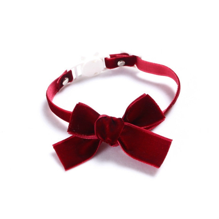 5 uds. Collar ajustable con lazo de terciopelo para mascotas, accesorios para pajarita para gato, perro y conejo, S 17-30cm Bowknot, S 17-30cm Bowknot With Bell
