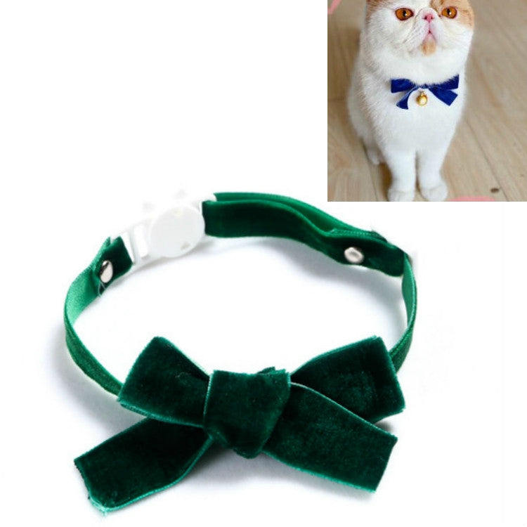 5 uds. Collar ajustable con lazo de terciopelo para mascotas, accesorios para pajarita para gato, perro y conejo, S 17-30cm Bowknot, S 17-30cm Bowknot With Bell