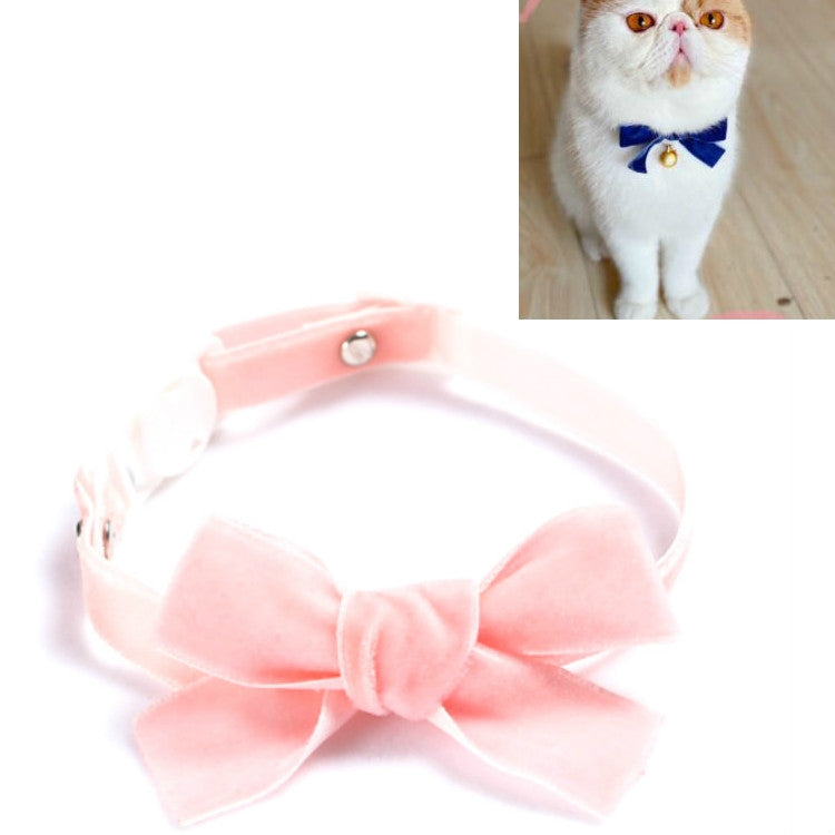 5 uds. Collar ajustable con lazo de terciopelo para mascotas, accesorios para pajarita para gato, perro y conejo, S 17-30cm Bowknot, S 17-30cm Bowknot With Bell