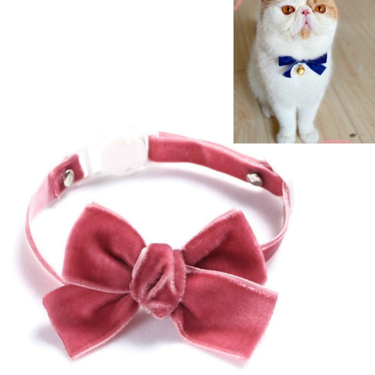 5 uds. Collar ajustable con lazo de terciopelo para mascotas, accesorios para pajarita para gato, perro y conejo, S 17-30cm Bowknot, S 17-30cm Bowknot With Bell