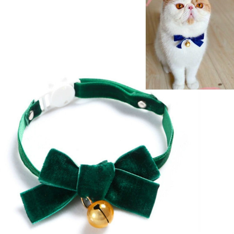 5 uds. Collar ajustable con lazo de terciopelo para mascotas, accesorios para pajarita para gato, perro y conejo, S 17-30cm Bowknot, S 17-30cm Bowknot With Bell