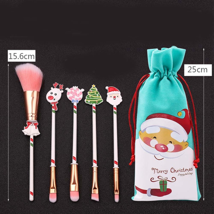 Juego de herramientas de belleza para principiantes, regalo de pincel de maquillaje navideño, alce, Five Long Style-Single Side, Six Long Style-Double-Sided, Five Shorts 1-Double Sided, Five Shorts 2-Double Sided, Five Shorts 3-Double Sided            ...