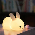 Conejo de silicona LED Luz nocturna Carga USB Luz de dos tonos Pat Light
