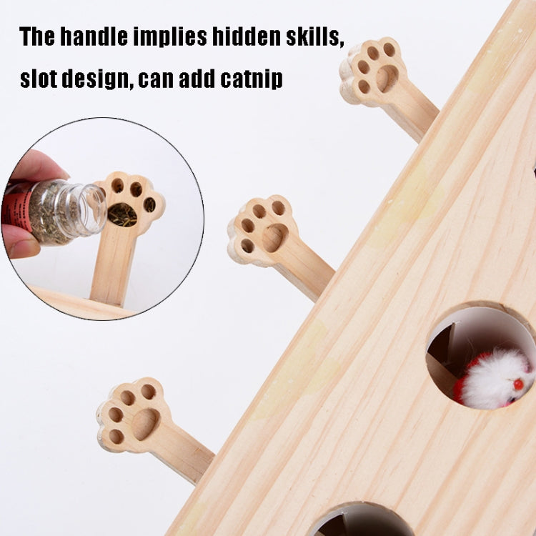 Juguetes para hámster y gatos Suministros para gatos de madera maciza, Cloud Hairy Mouse