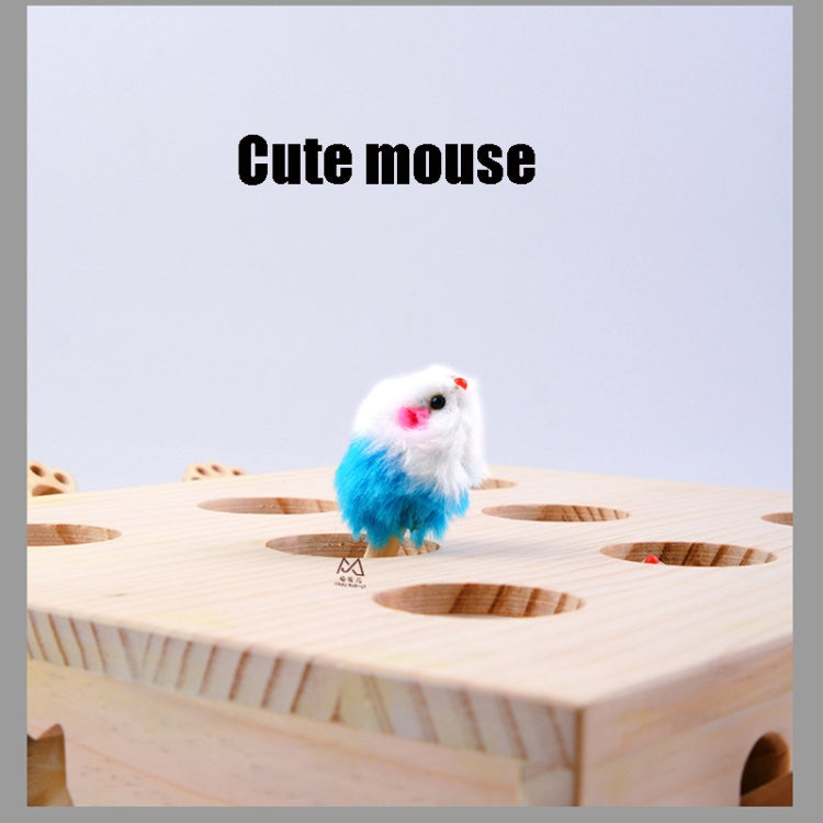Juguetes para hámster y gatos Suministros para gatos de madera maciza, Cloud Hairy Mouse