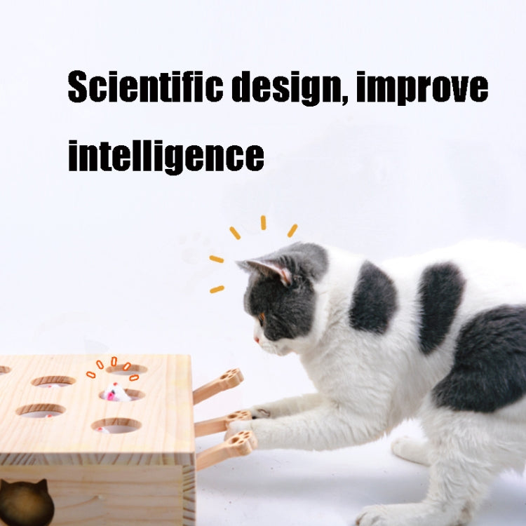 Juguetes para hámster y gatos Suministros para gatos de madera maciza, Cloud Hairy Mouse