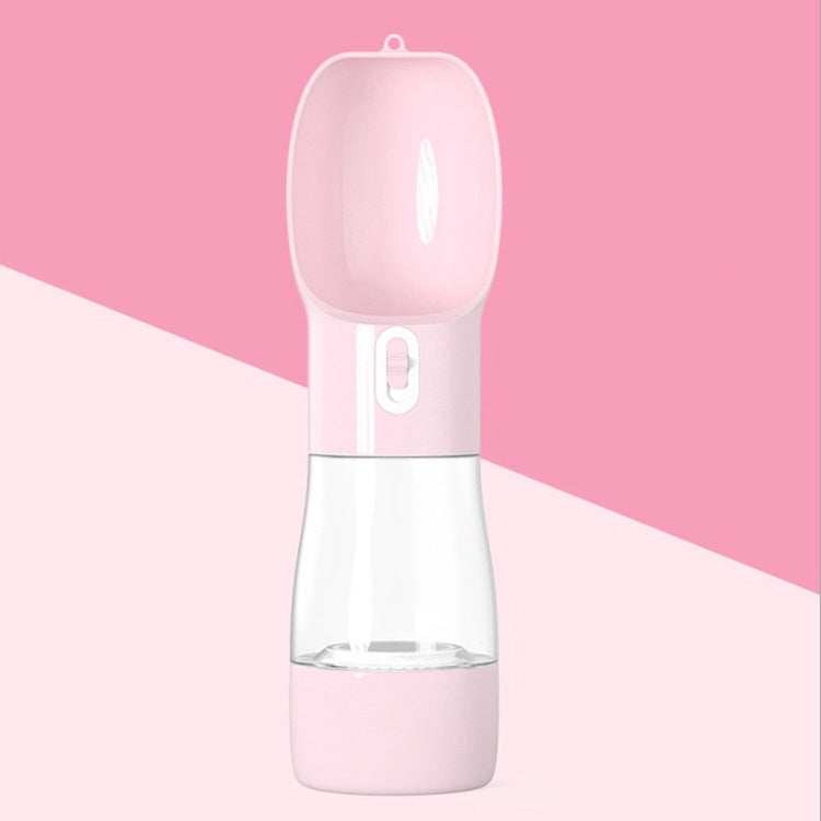 Taza de acompañamiento de doble propósito para mascotas, agua segmentada y comida integrada, bebedero portátil