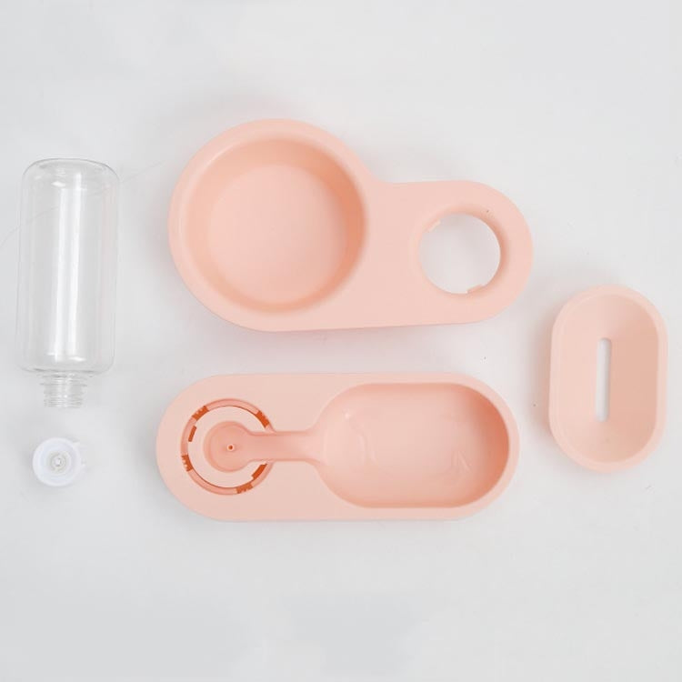 Suministros para mascotas, cuenco de comida para perros y gatos, cuenco doble giratorio plegable, Green Without Bowl, Purple Without Bowl, Pink Without Bowl, Gray Without Bowl, Green With Bowl, Purple With Bowl, Pink With Bowl, Gray With Bowl