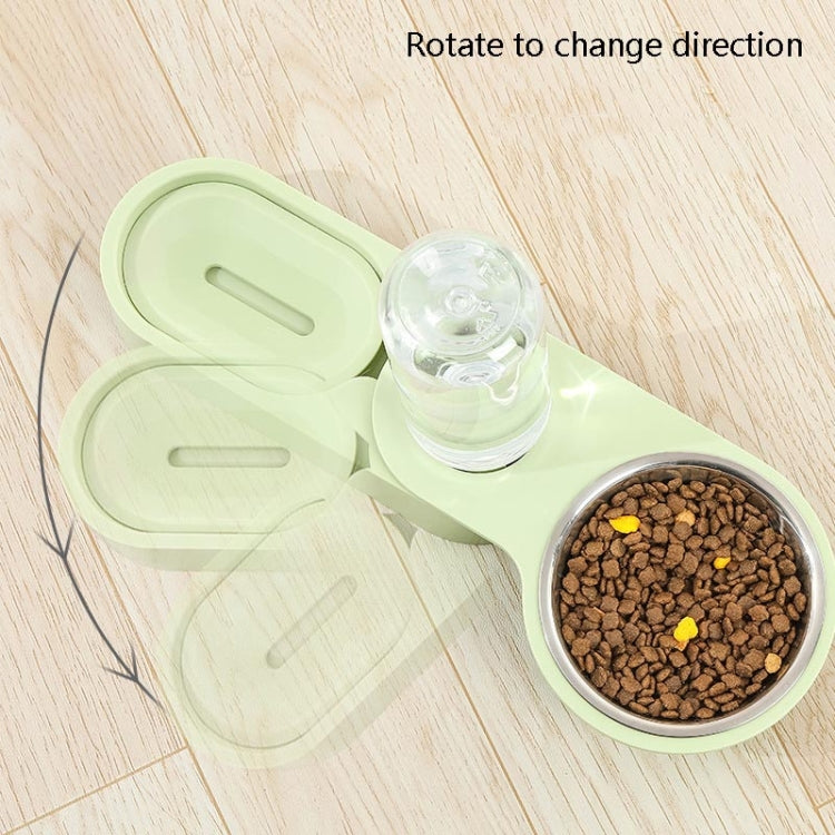 Suministros para mascotas, cuenco de comida para perros y gatos, cuenco doble giratorio plegable, Green Without Bowl, Purple Without Bowl, Pink Without Bowl, Gray Without Bowl, Green With Bowl, Purple With Bowl, Pink With Bowl, Gray With Bowl