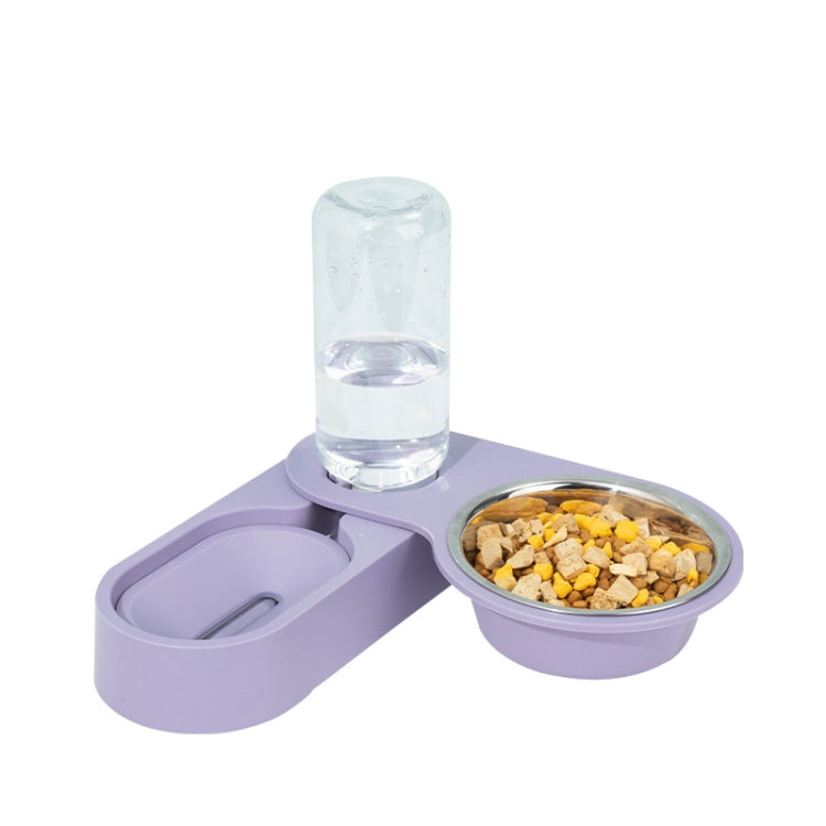 Suministros para mascotas, cuenco de comida para perros y gatos, cuenco doble giratorio plegable, Green Without Bowl, Purple Without Bowl, Pink Without Bowl, Gray Without Bowl, Green With Bowl, Purple With Bowl, Pink With Bowl, Gray With Bowl