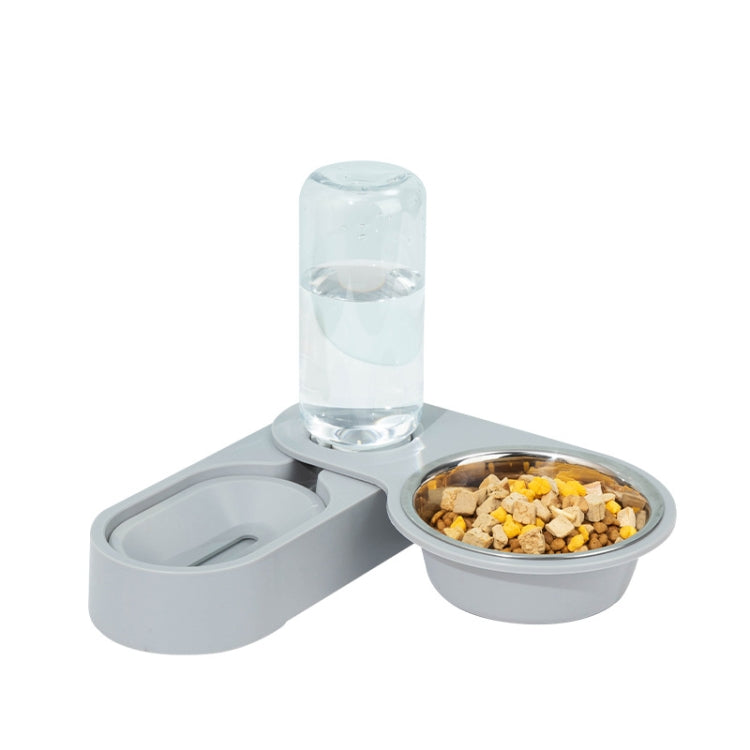 Suministros para mascotas, cuenco de comida para perros y gatos, cuenco doble giratorio plegable, Green Without Bowl, Purple Without Bowl, Pink Without Bowl, Gray Without Bowl, Green With Bowl, Purple With Bowl, Pink With Bowl, Gray With Bowl