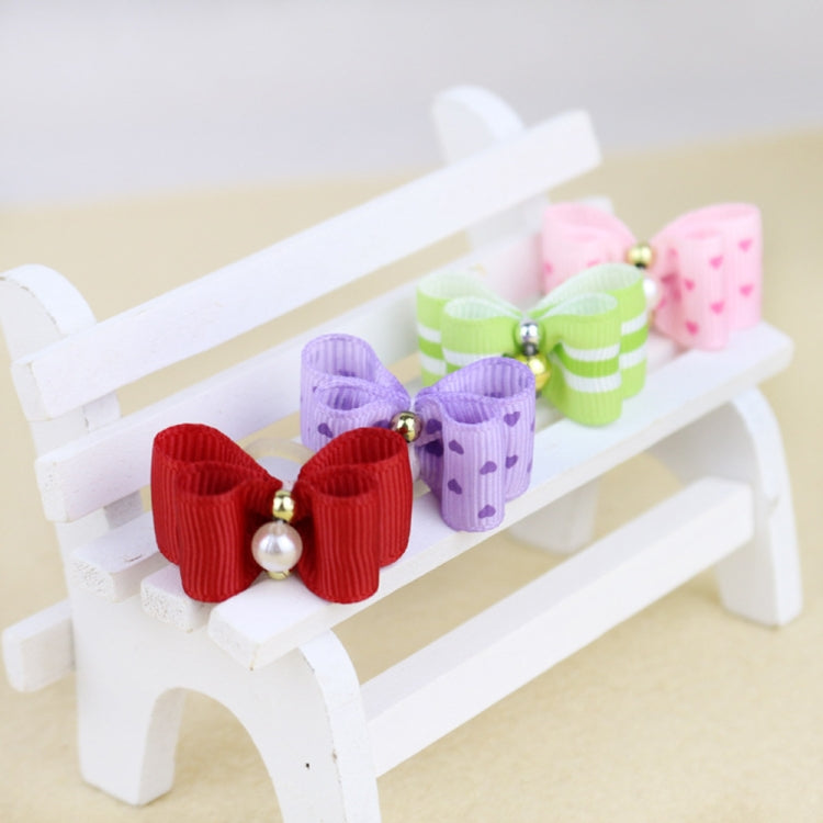 2 uds. Corbatas para perros con lazo adorable hechas a mano con lazo para perro, Loverly Bowknot Dog Ties